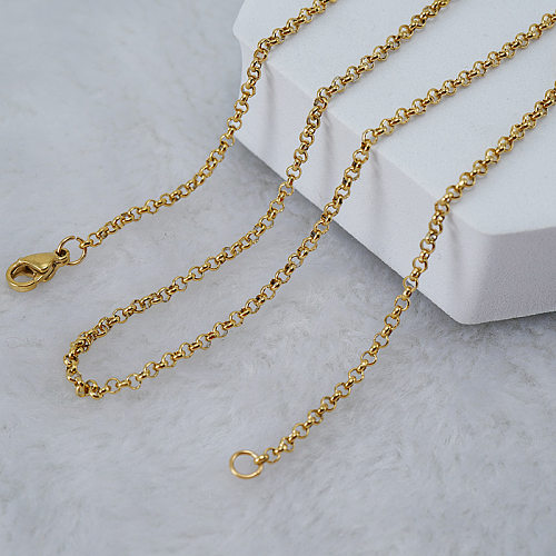 Pulseiras de aço inoxidável geométricas estilo simples colar pulseiras de aço inoxidável banhadas a ouro