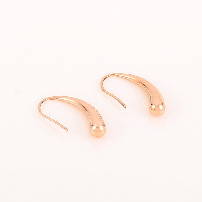 1 Pair Simple Style Streetwear Geometric Plating Stainless Steel  Earrings