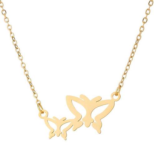 1 Piece Fashion Butterfly Stainless Steel  Plating Necklace