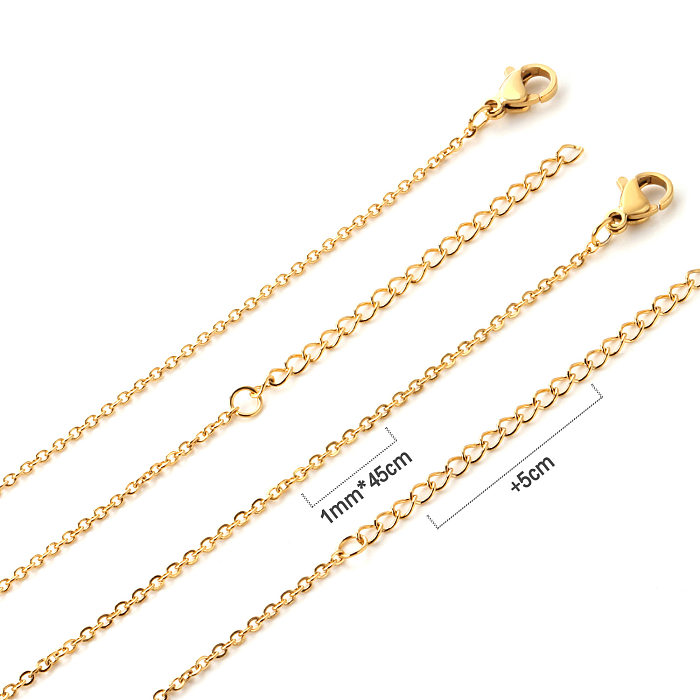 Simple Style Geometric Stainless Steel  Plating Necklace 1 Piece