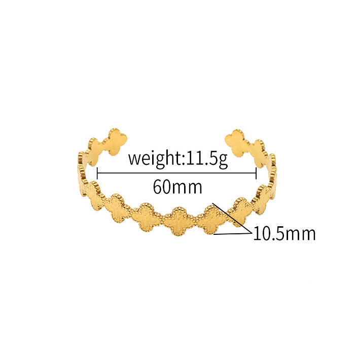 Wholesale Simple Style Round Stainless Steel Plating Bangle