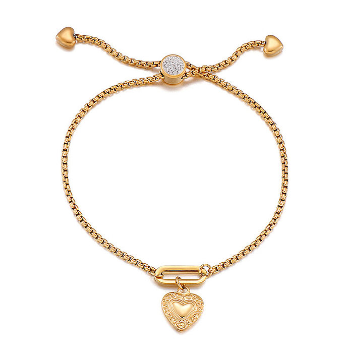 Personality Simple Heart-shaped Stainless Steel Bracelet