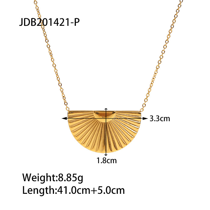 Fashion Sector Stainless Steel  Gold Plated Necklace 1 Piece