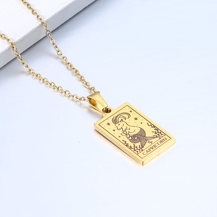 Simple Style Constellation Stainless Steel  Plating Necklace