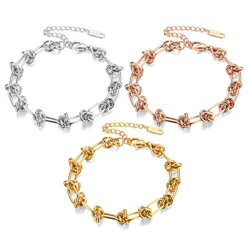 Bracelets géométriques en acier inoxydable de style simple 1 pièce