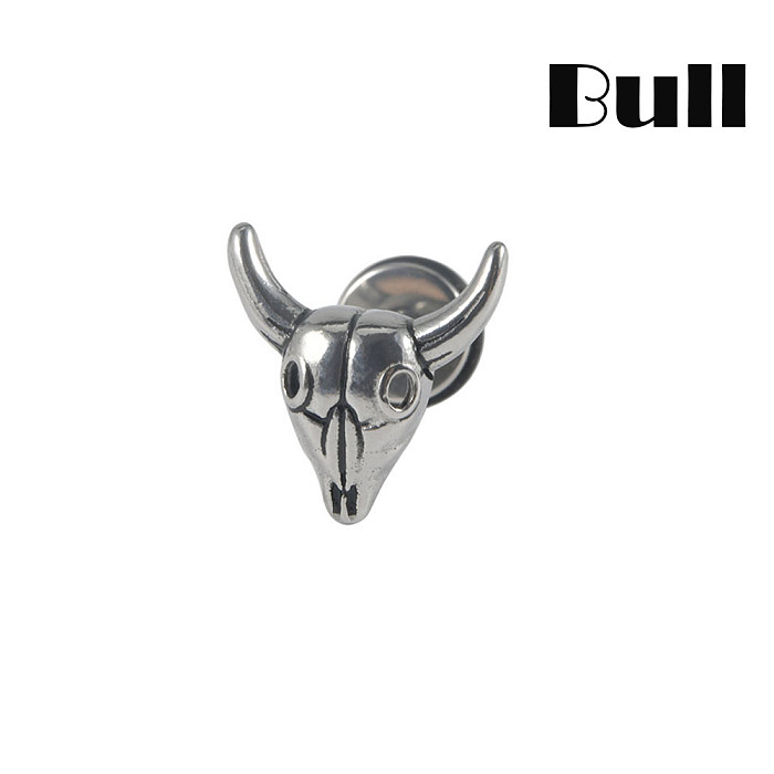 1 Piece Simple Style Rabbit Cattle Sheep Plating Stainless Steel  Gold Plated Cartilage Earrings
