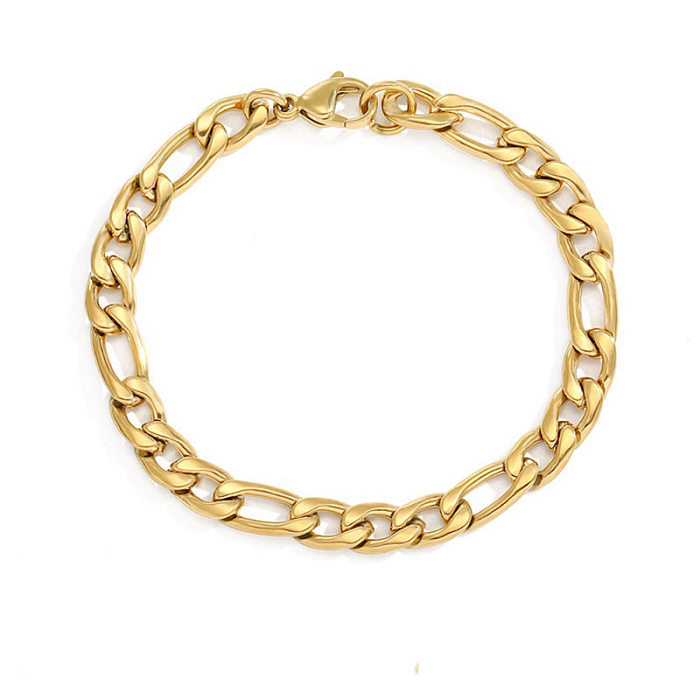 jewelry Fashion Chain Stainless Steel Gold Plated Bracelet Wholesale Jewelry