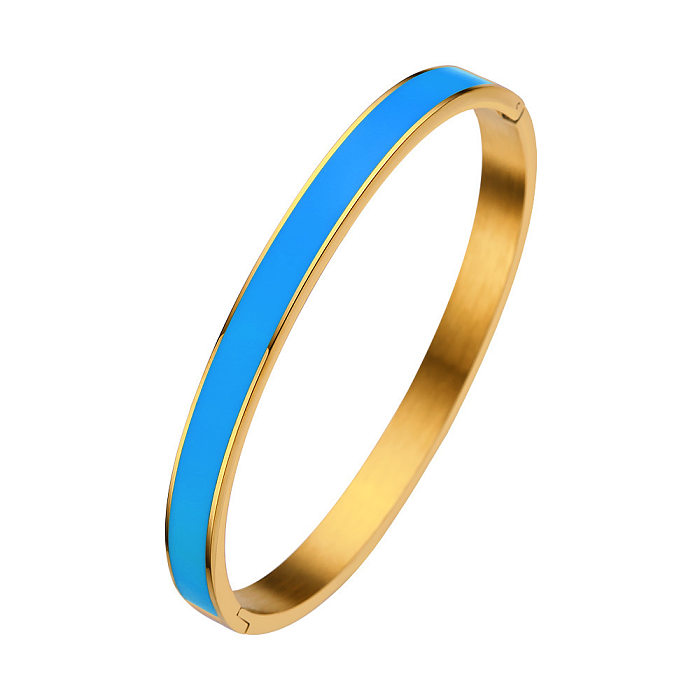 Fashion Circle Stainless Steel Enamel Bangle 1 Piece