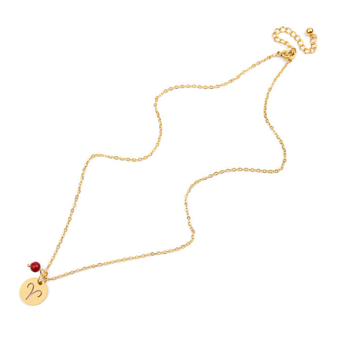 Modische Sternbild-Halskette aus Edelstahl mit Edelstahlbeschichtung, 1 Stück