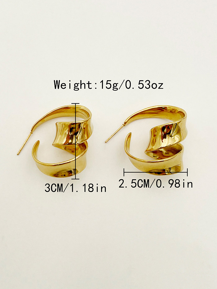 1 Pair Novelty Modern Style Simple Style The Answer Polishing Plating Stainless Steel  Gold Plated Ear Studs