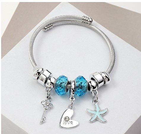 Elegant Heart Shape Butterfly Stainless Steel Bangle In Bulk