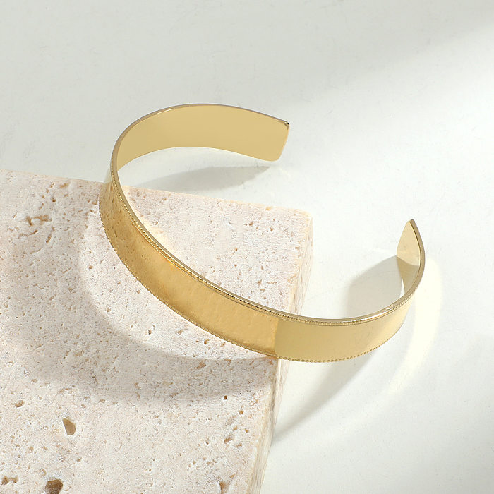 Bracelet de placage en acier inoxydable de couleur unie de style simple 1 pièce