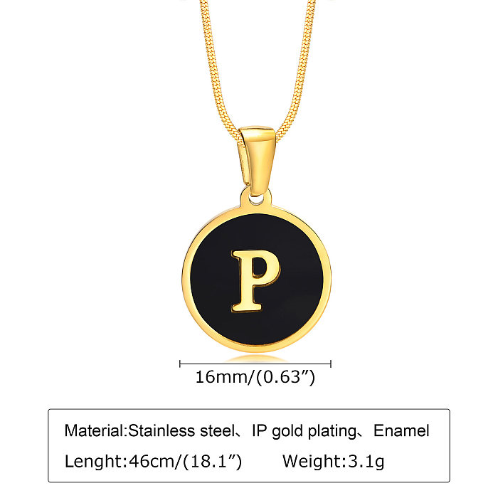 Fashion Letter Stainless Steel  Polishing Pendant Necklace 1 Piece