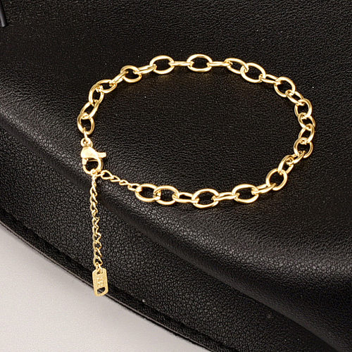 Modisches süßes Kreuzketten-Armband aus 18 Karat Gold aus Titanstahl für Damen