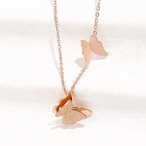INS Style Elegant Romantic Butterfly Stainless Steel  Plating Other