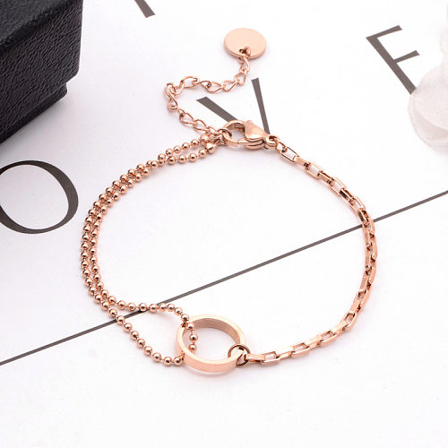 IG Style Geometric Titanium Steel Plating Bracelets