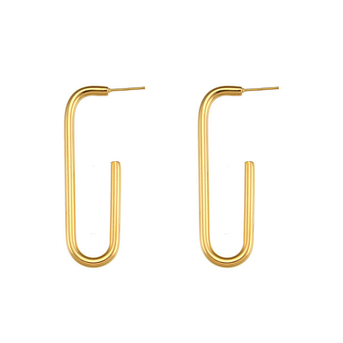 Exaggerated Geometric Stainless Steel  Earrings Plating Stainless Steel  Earrings