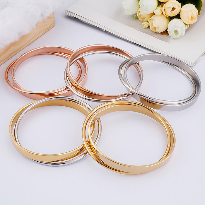 Ornament Double Ring Bracelet Ring Buckle Bracelet From AliExpress Five Colors Optional Delivery