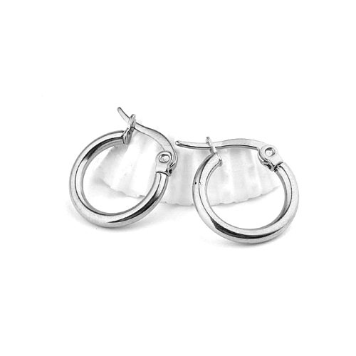 12/14mm Stainless Steel  Stainless Steel Earrings Fashion Simple Gold Earrings Wholesale jewelry