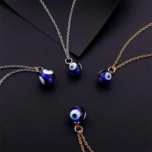 Fashion Eye Edelstahl-Metall-Anhänger-Halskette, 1 Stück