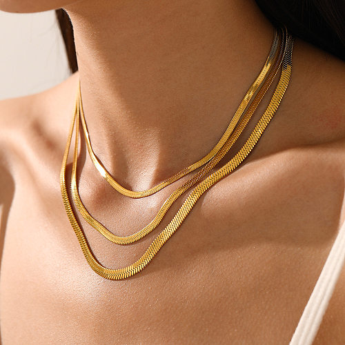 Simple Style Geometric Stainless Steel  Plating Necklace