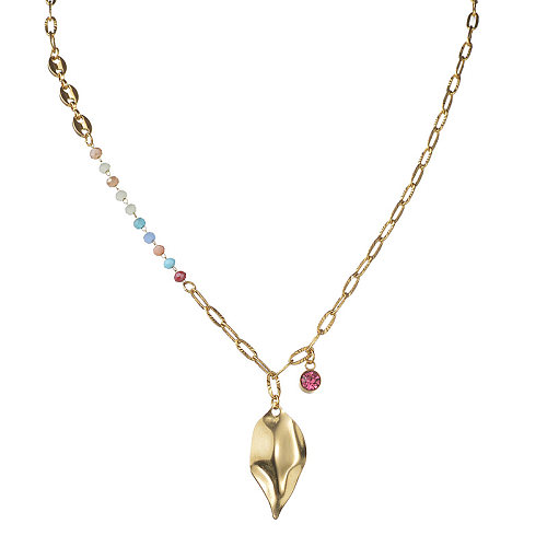 1 Piece Retro Geometric Stainless Steel  Plating Metal Pendant Necklace