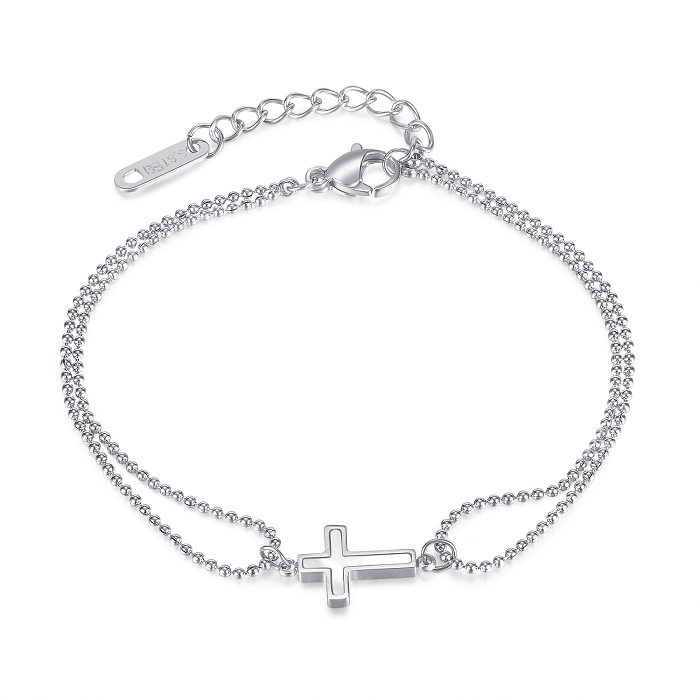 Süße geometrische Edelstahl-künstliche Perlen-Armbänder Patchwork-Zirkon-Edelstahl-Armbänder