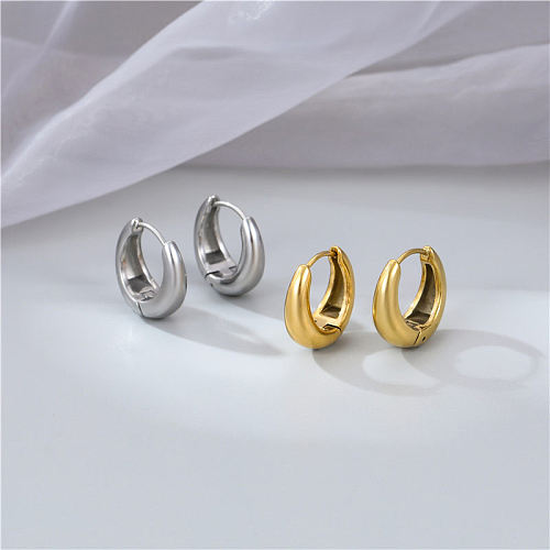 1 Pair Vintage Style Simple Style Geometric Plating Stainless Steel  Gold Plated Earrings