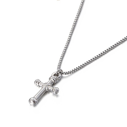 Stainless Steel  Cross Pendant Necklace