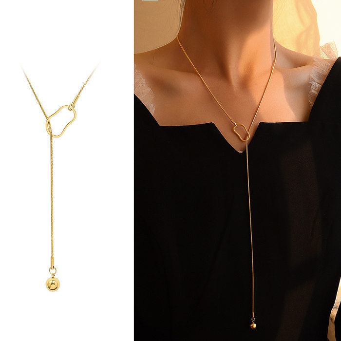 Stainless Steel Golden Adjustable Necklace