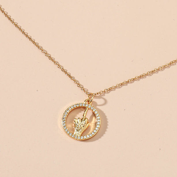 Women's Stainless Steel Rainbow Pendent Necklace