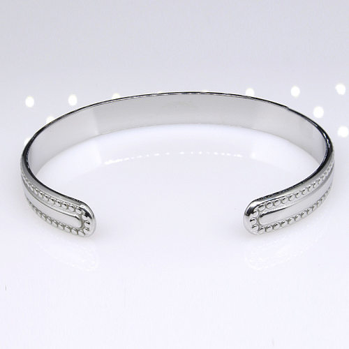 1 Piece Fashion Solid Color Titanium Steel Plating Bangle