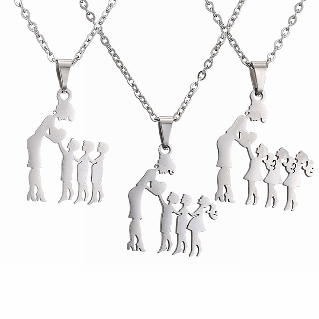 MAMA Human Stainless Steel  Plating Pendant Necklace