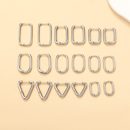 Simple Style Geometric Stainless Steel  Earrings 1 Pair