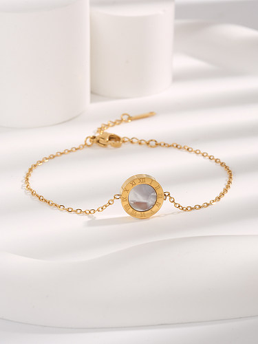 Classic Style Solid Color Titanium Steel Bracelets