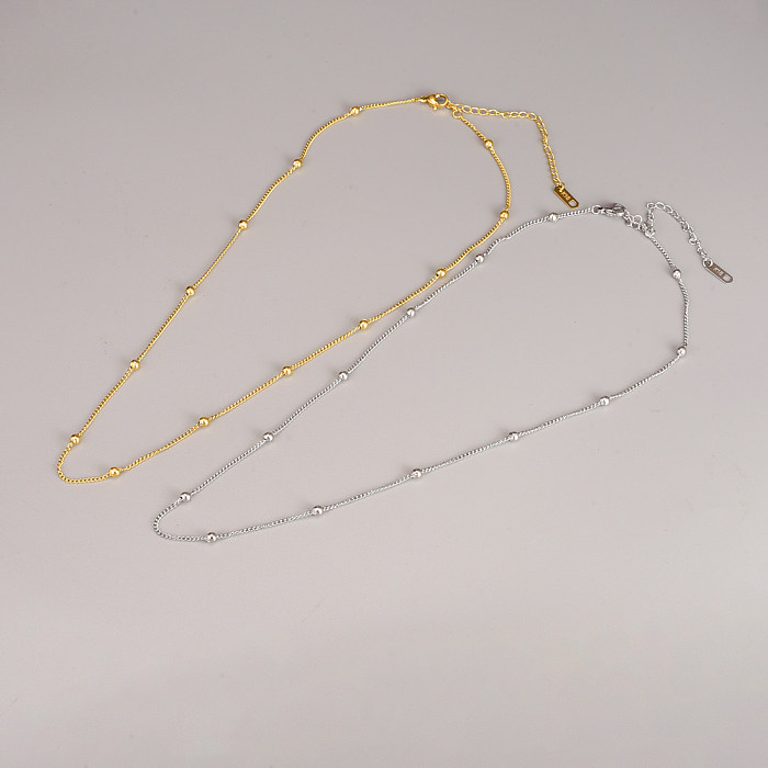 Collier géométrique en acier inoxydable de style simple plaqué colliers en acier inoxydable