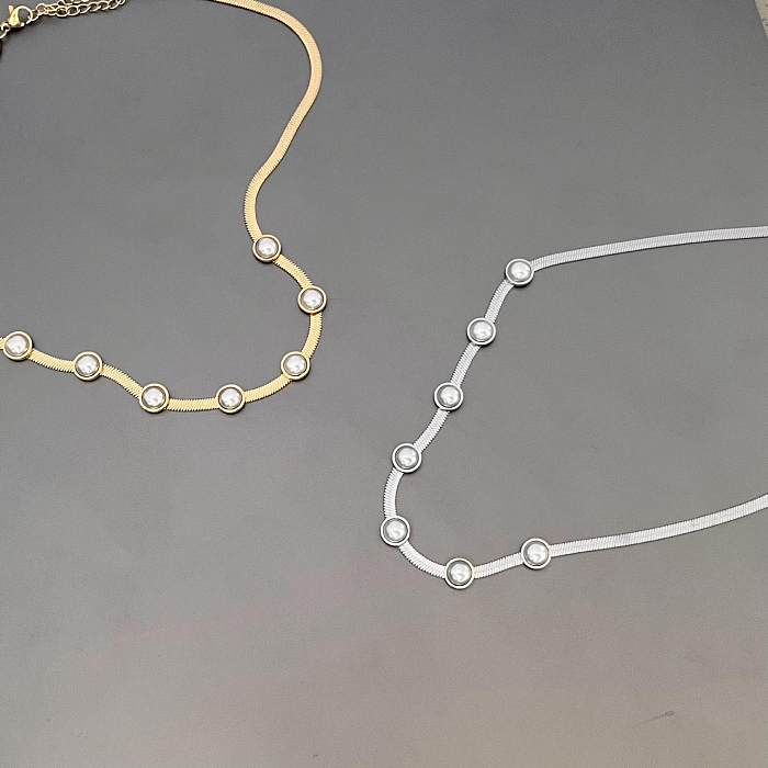 Women'S Fashion Geometric Stainless Steel  Necklace Plating Stainless Steel  Necklaces