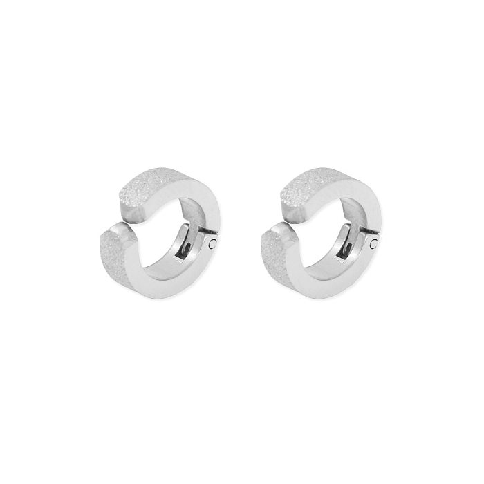 1 Pair Simple Style Solid Color Plating Stainless Steel  Ear Cuffs