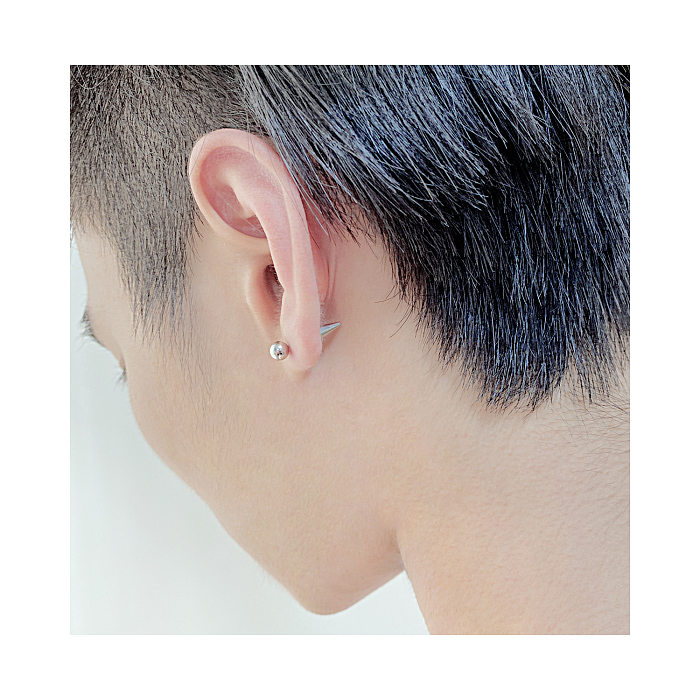 Clous d'oreilles géométriques en acier inoxydable à la mode, placage de boucles d'oreilles en acier inoxydable