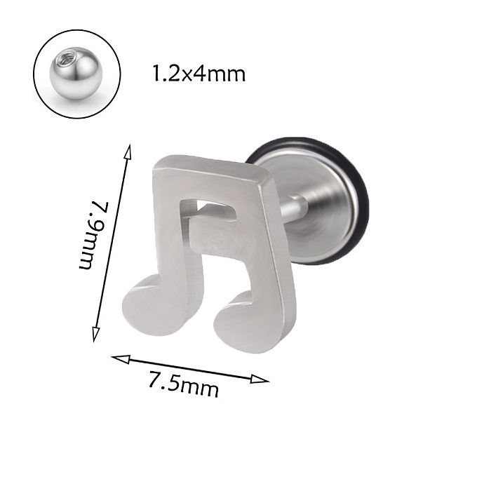 1 Pair Simple Style Letter Stainless Steel  Ear Studs