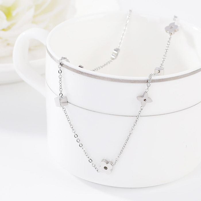 Cute Flower Stainless Steel Necklace
