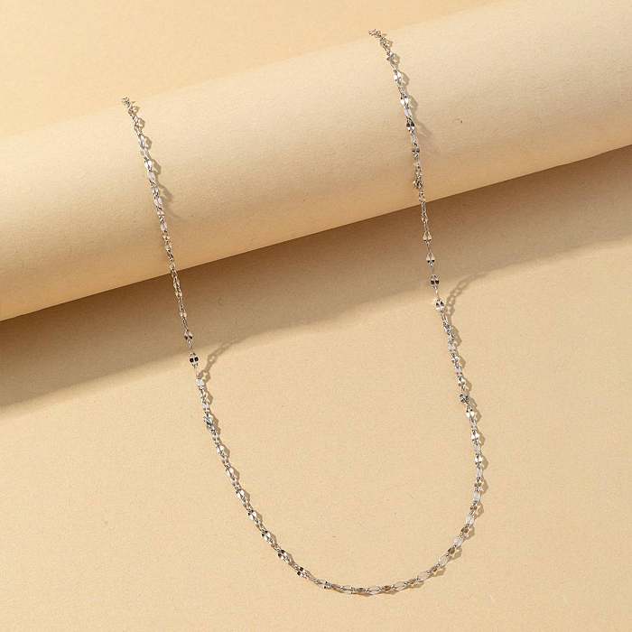 Elegant Solid Color Stainless Steel  Plating Necklace
