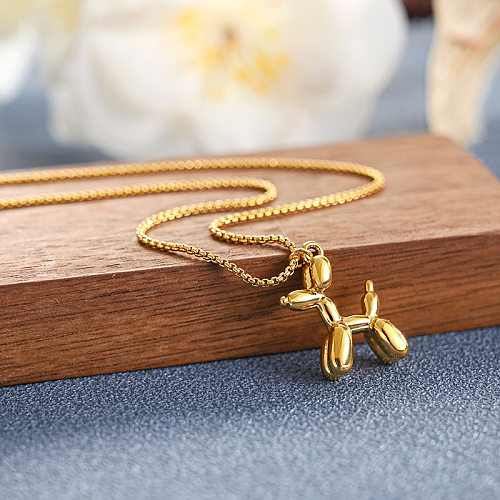 Cute Dog Stainless Steel Pendant Necklace