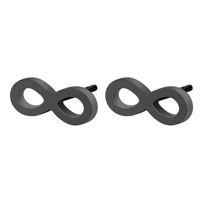 1 Paar modische Infinity-Ohrstecker aus Edelstahl