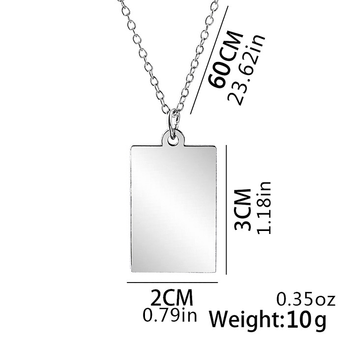 Simple Style Classic Style Constellation Stainless Steel  Carving Pendant Necklace