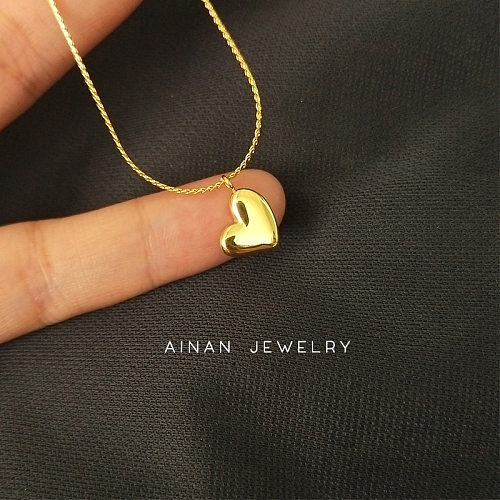 Simple Heart Stainless Steel Fashion Simple Clavicle Chain Wholesale