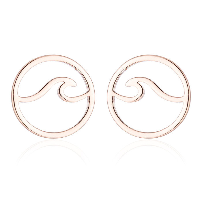 Simple Style Geometric Stainless Steel  Earrings Plating No Inlaid Stainless Steel  Earrings