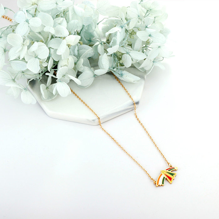 Fashion Rainbow Stainless Steel  Plating Pendant Necklace 1 Piece