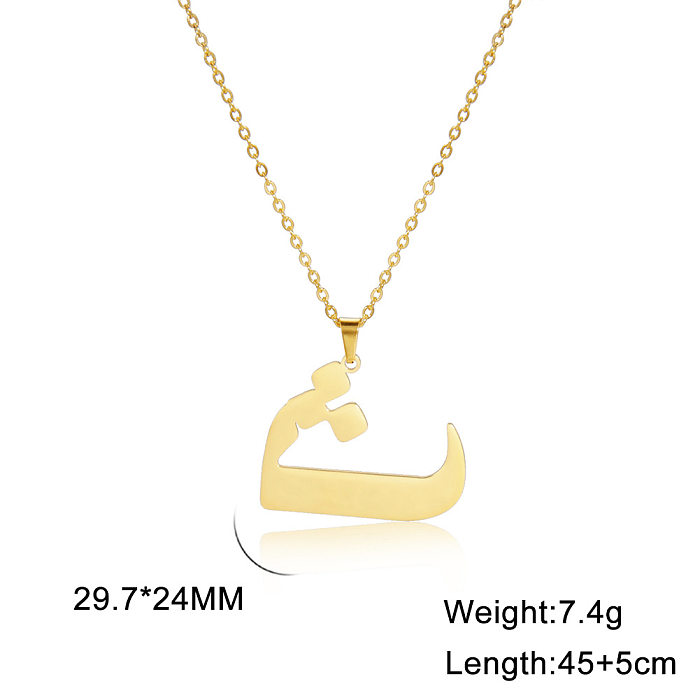 Classic Style Number Stainless Steel  Pendant Necklace In Bulk