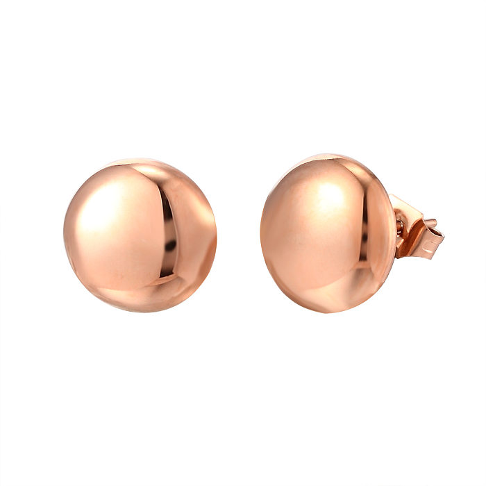 1 Pair Cute Solid Color Stainless Steel Earrings